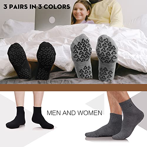Ozaiic Non Slip Socks Grip for Yoga Home Workout Pure Barre, Pilates, Hospital, Ideal Cushion Socks for Men and Women4