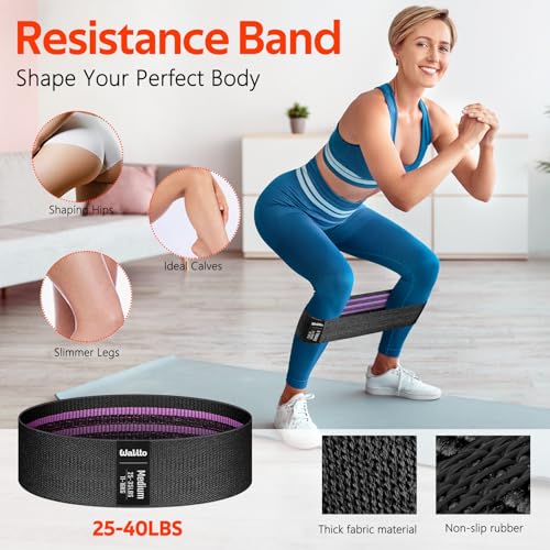 Image of WALITO 8Pcs Barbell Pad Set for Hip Thrust - Squat Pad,Gym Accessories for Women with Bar Bad,Bench Press, with Gym Ankle Straps,Resistance Bands for Working Out,Lifting Strap,Carry Bag