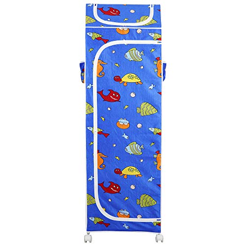 Image of Little One's | 6 Plastic Shelves Foldable Baby Storage Box (Made in India), ISI Certified, Unbreakable Material, (Steel Structure)| Aquatic Blue | H6 /FB