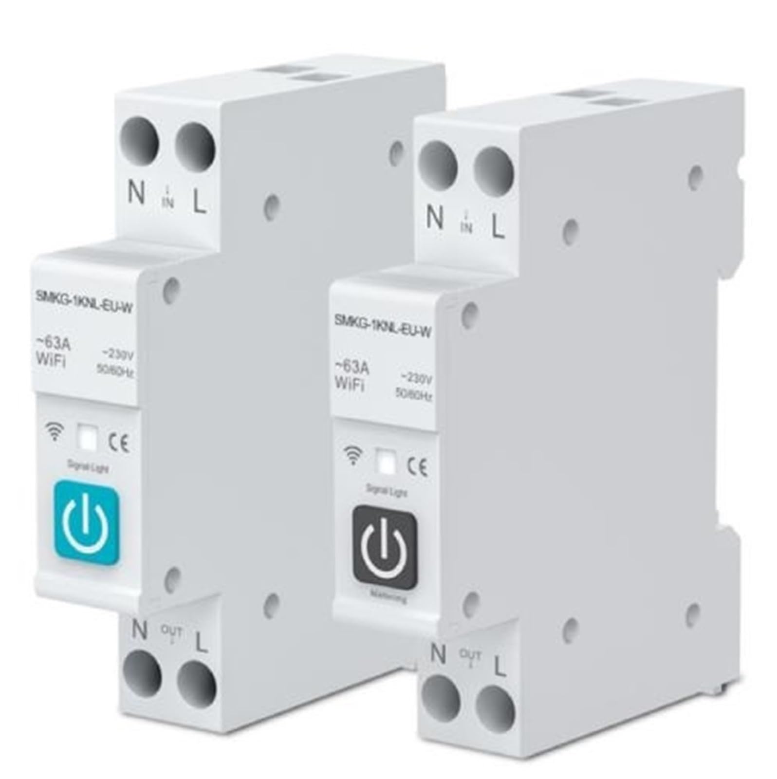 Disyuntor WiFi 1P 63A carril DIN interruptor inteligente medidor consumo hogar WiFi-1