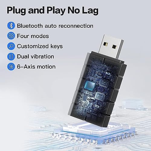 Image of 8Bitdo Wireless USB Adapter 2 for Switch /Switch OLED, Windows, Mac & Raspberry Pi Compatible with Xbox Series X & S Controller, Xbox One Bluetooth Controller, Switch Pro and PS5 Controller (Black)