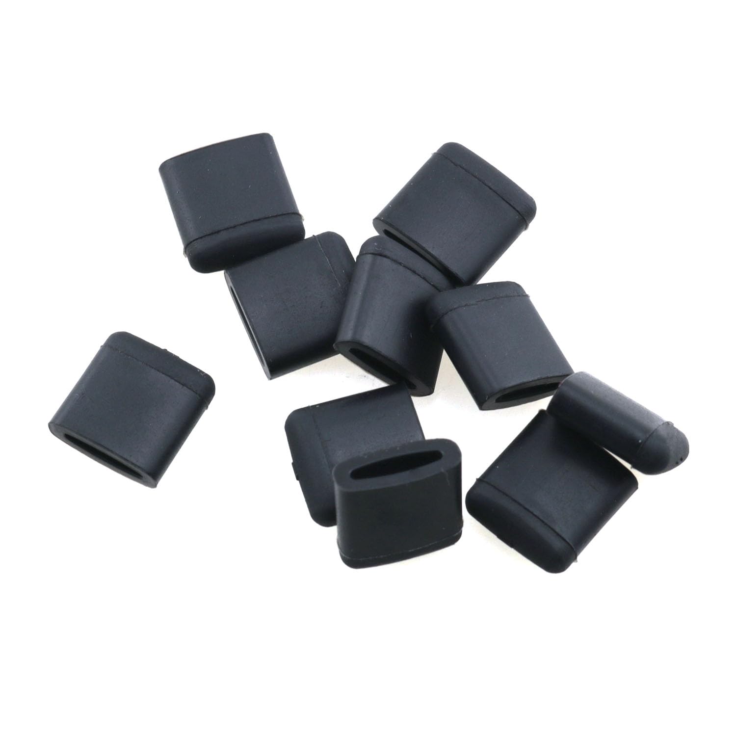 TAODAN 10PCS Grease Pan Pad Protective Cover Air Fryer Rubber Buffer Baking Pan Pad Silicone Sleeve Protective Cover Black
