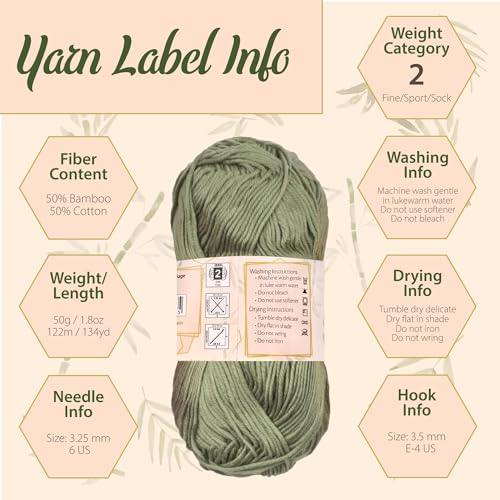 Image of JubileeYarn Bamboo Cotton Sport Yarn - 50g /Skein - Shades of Coral - 4 Skeins