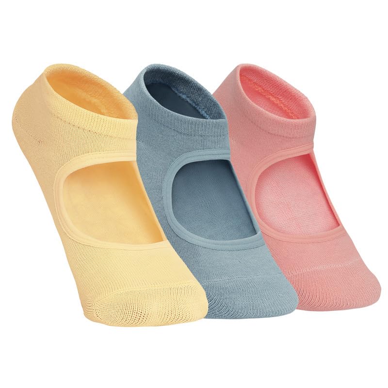 mint & oak Pilates Socks with Grips for Women, Ankle Length Non-Slip Yoga Socks, Cotton Ideal For Yoga, Pilates, Gym, Workout, Cute Women's Gift-picture-34