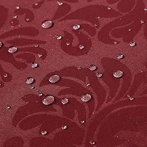 CAROMIO Mantel Rectangular Lavable Rojo Vino Cover