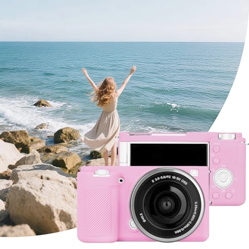 Funda de silicona para cámara Sony ZV-E10 rosa miniatura 5