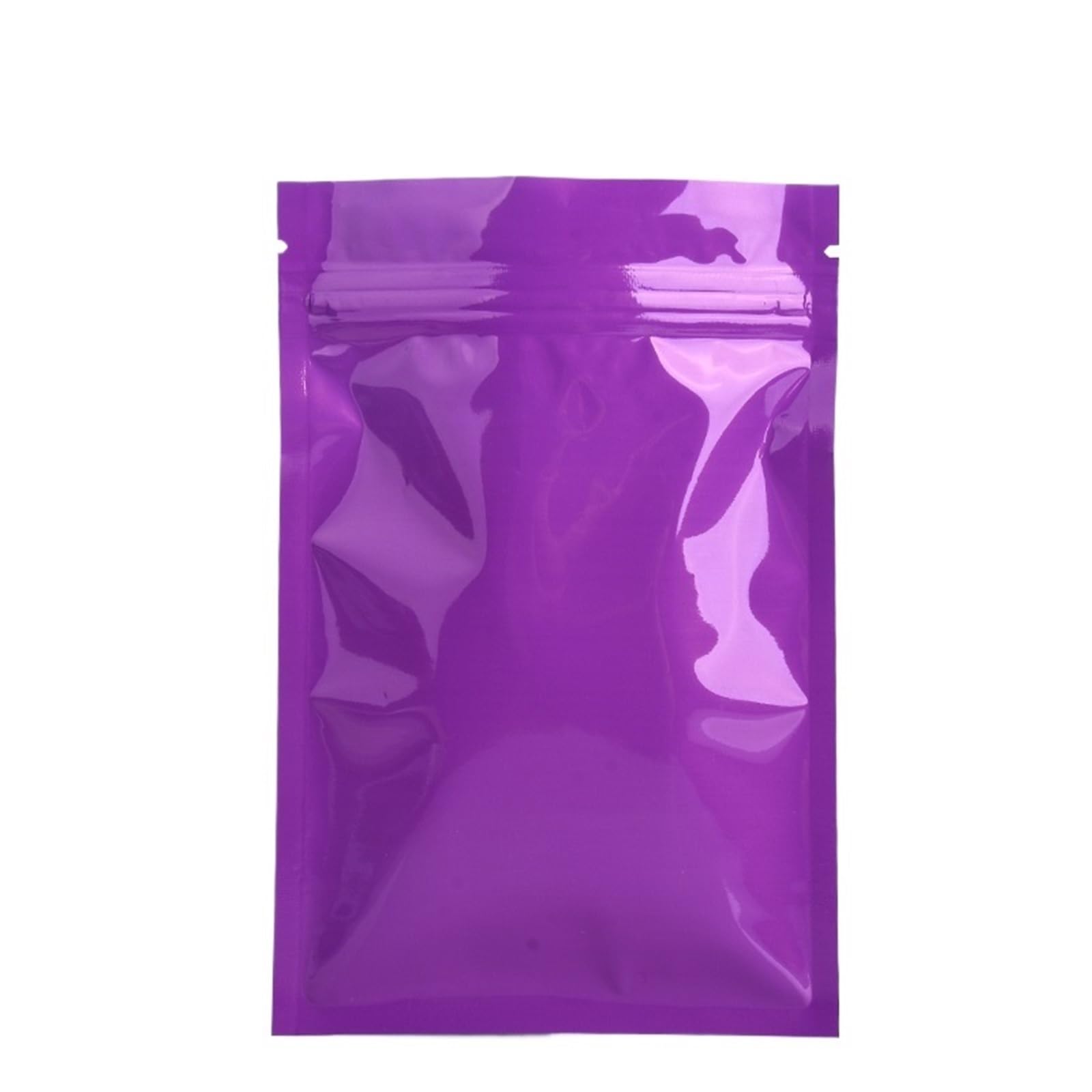 self-sealing bag, Aluminum Foil Ziplock Bags Pack Of 50 Multicolor Multiple Sizes(Purple,7x10cm)