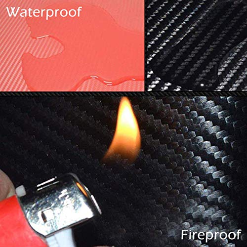 Image of Self Adhesive 4D Vinyl Carbon Fiber Textured Sheet Roll for Cars and Motorcycles, Interior /Exterior DIY Decoration | Black Carbon Fiber || (1 x 10 Ft, Carbon Wrap Film)