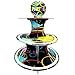 Glow Party Cupcake Stand & Pick Kit, Glow Party Supplies, Decorations, Birthdays, Cake Decorations, 3 Tier Cardboard
