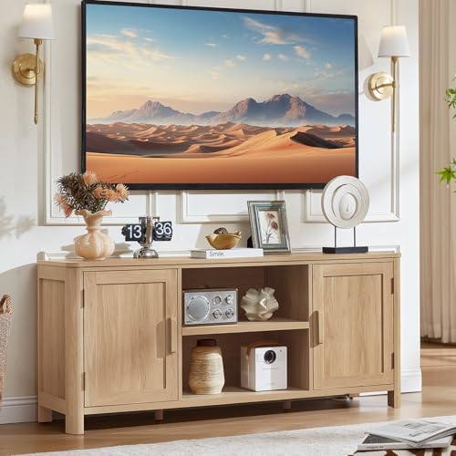 Joaxswe Farmhouse Oak TV Stand
