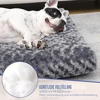 KSIIA Hundebett Mittelgroße Hunde, Waschbar Hundekissen, 76x52cm Dunkelgrau – Ansicht 3