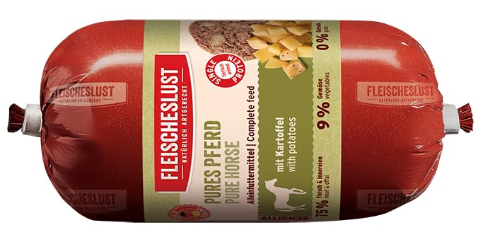 Fleischeslust Pures Pferd mit Kartoffel Sensitiv Wurst (1 x 200 Gramm)