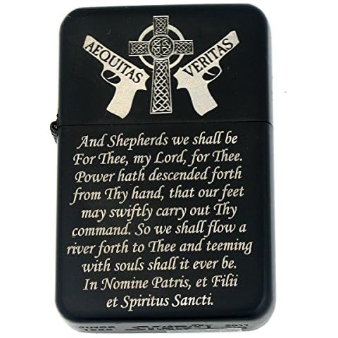 Gifts Infinity Boondocks Saints Prayer Wind Proof Oil Lighter (BK-2) Cover