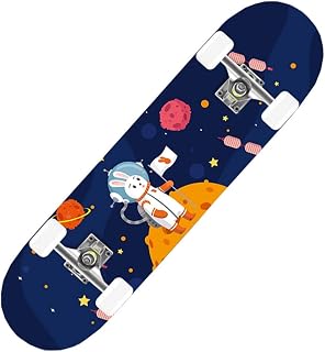 Skateboard Deck 31" 9-storey maple Double kick concave skateboard ABEC-11 Made for beginners and professionals Tricks Stake Board Kids Complete
