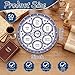 Potchen 25 Pcs Passover Seder Plates 9 Inch Disposable Paper Pesach Plates with Hebrew & English Text, Blue Floral Renaissance Tableware Set for Jewish Holiday Party Decorations (Renaissance Style)