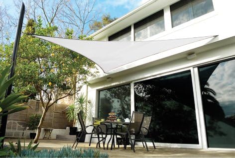 San Diego Sail Shades 20'x20'x20' Triangle (White) - Heavy Duty Commercial Grade Shade Sail