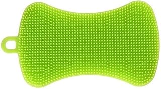 Silicone Sponge Kitchen Dish Cleaning Sponge Multi-purpose Scrubber Cleaning Pot Cleaning Brush Panda Bowl Fruit Vegetable Green