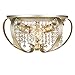 Golden Lighting 1323-FM WG Ella Flush Mount, White Gold
