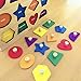 Dailyfunn Montessori Toy Shape Peg Puzzles Baby Puzzle 12-18-24 Months with Knob for Infant-Toddlers 1-3