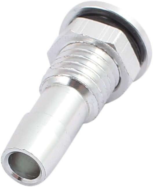 Aexit 2 Pcs Electrical equipment M8 Thread 4mm Inner Dia Silver Tone Aluminum Water Outlet for RC Boat