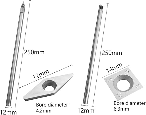 Miniatura 4 de LIANXIAO - Herramienta de torneado de madera con punta de carburo, juego de 6 herramientas de torneado de madera, juego de torno de acabado más