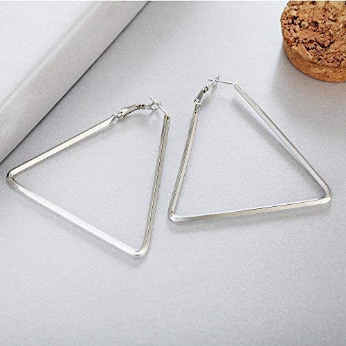 Stainless Steel Simple Geometric Big Hoop Earring For Women Girls…3