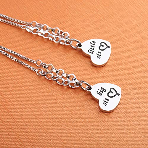 QIIER Big Sis Lil Sis Bracelets Set for 2 Sisters Adjustable Family Bracelets Sister Friendship Jewelry Sister Gift(silver) - Image 4