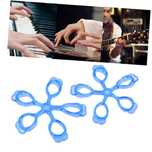 ギターフィンガーワークアウトツールハンドエクササイザーギターフィンガーエンハンサーギターフィンガーグリップギターハンドワークアウトキッズギタートレーナーイエロー (青)