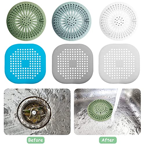 SENHAI - Set di 6 filtri per lavello, in silicone