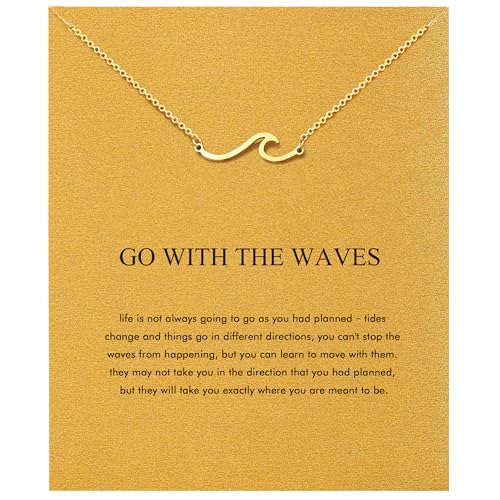 Baydurcan Beach Jewelry Wave Necklace Divorce Gifts for Women(Wave)