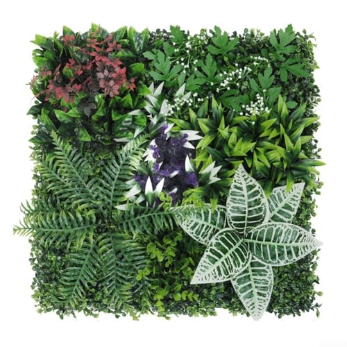 Honseadek Paneles de pared para plantas artificiales Césped simulado accesorios decorativos para el hogar Planta de pared de plantas simuladas (1)