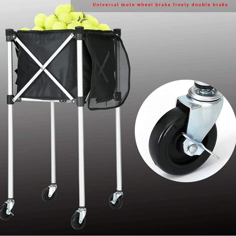 Amazon | テニスボールカート 移動式 折り畳み式 アルミ 約160球