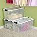 Sterilite 8 Pack Ultra Latching Box, Storage Bins with Lids, Clear Plastic, 70 Quart - Heavy-Duty Organizing Containers for Closet, Bathroom, and Office