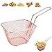 Cesta para Freír,Canasta de Acero Inoxidable,Coladores,Coladores de Alimentos,Cestas de Freidora,Cestas Cuadradas de Acero Inoxidable,Cesta para Freír de Acero Inoxidable,Mini Cesta para Freír.
