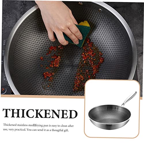 Wok de acero inoxidable PRETYZOOM con diseño no adhesivo miniatura 7