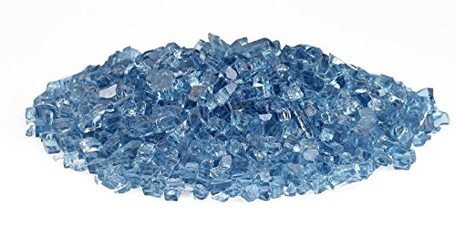 Image of American Fireglass 1 /4 inch Pacific Blue Fire Glass, 55 lb. Bag
