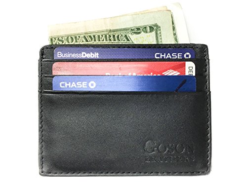 Goson Slim Wallet Leather Money Clip Wallet For Men - Front Pocket Wallet, Credit Card Holder, Slim Minimalist Wallet4