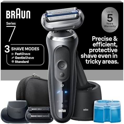 Amazon.com: Braun Electric Shaver for Men, Series 7 7185cc, Waterproof ...
