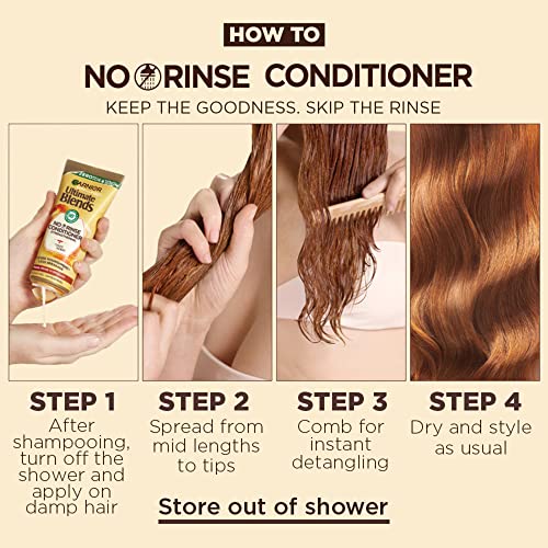 Garnier Ultimate Blends Honey Treasures, Nourishing No-Rinse Conditioner, For Damaged & Fragile Hair, 98% Natural Origin Ingredients, 200ml - Image 5