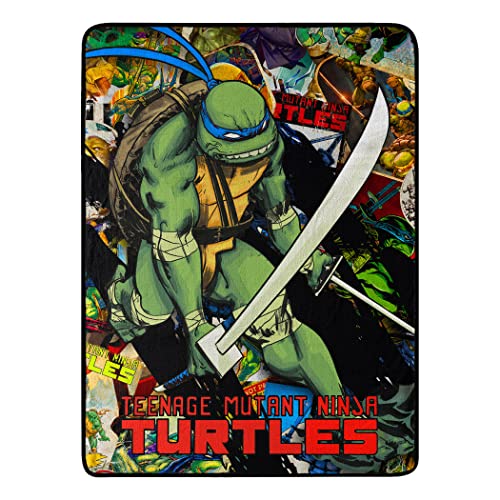 Northwest Teenage Mutant Ninja Turtles Micro Raschel Plaid 116,8 x 152,4 cm, Leader Leo