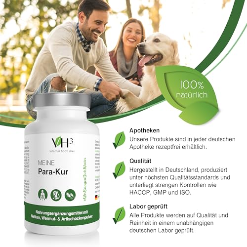 VH3 Meine Para-Kur mit Wermutkraut Nelkenextrakt, Artischocken und Schwarze Walnussschalen Extrakt - 100% Vegan - Made in Germany