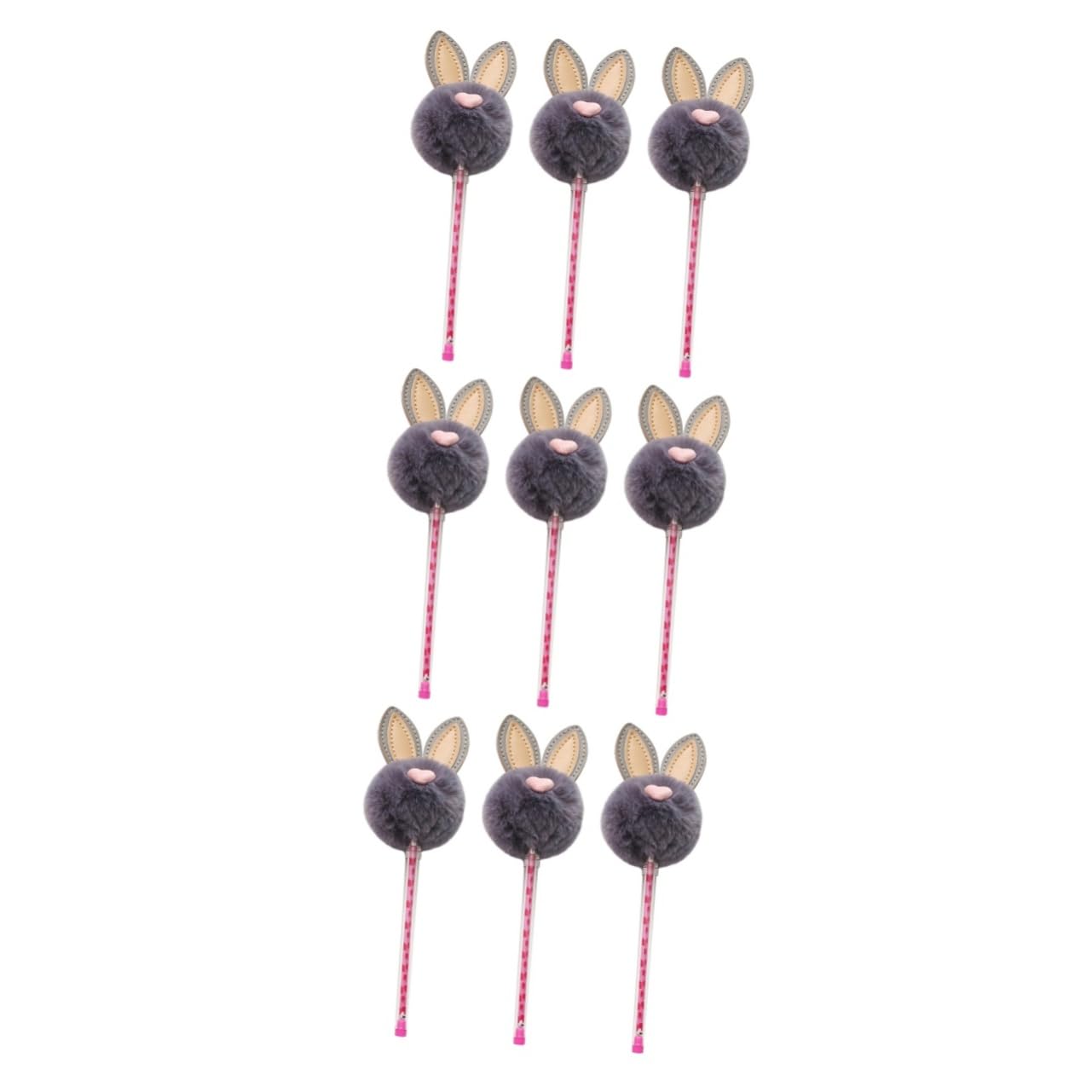 STOBOK 9 Pz Penne Gel a Inchiostro Di Cartone Animato Penna Gel Inchiostro Penne Da 0,5 Mm Carino Palla Di Pelo Alunno