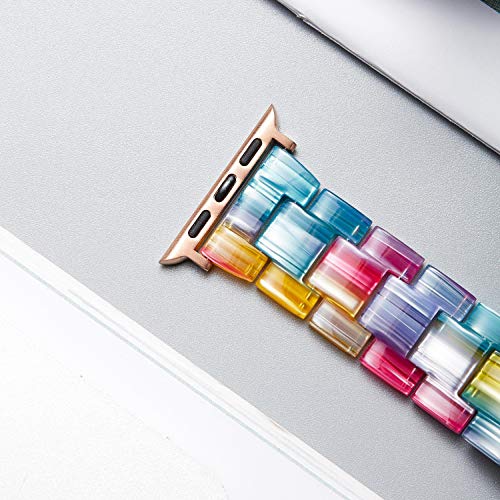 Image of BINLUN Compatible with Apple Watch Bands 38mm 40mm 41mm 42mm 44mm 45mm 46mm 49mm for Women Men Lightweight Resin Watch Straps Compatible with iWatch Series 11 /10 /9 /8 /7 /6 /5 /4 /3 /2 /1 /Ultra3 2 1 /SE3 2 1