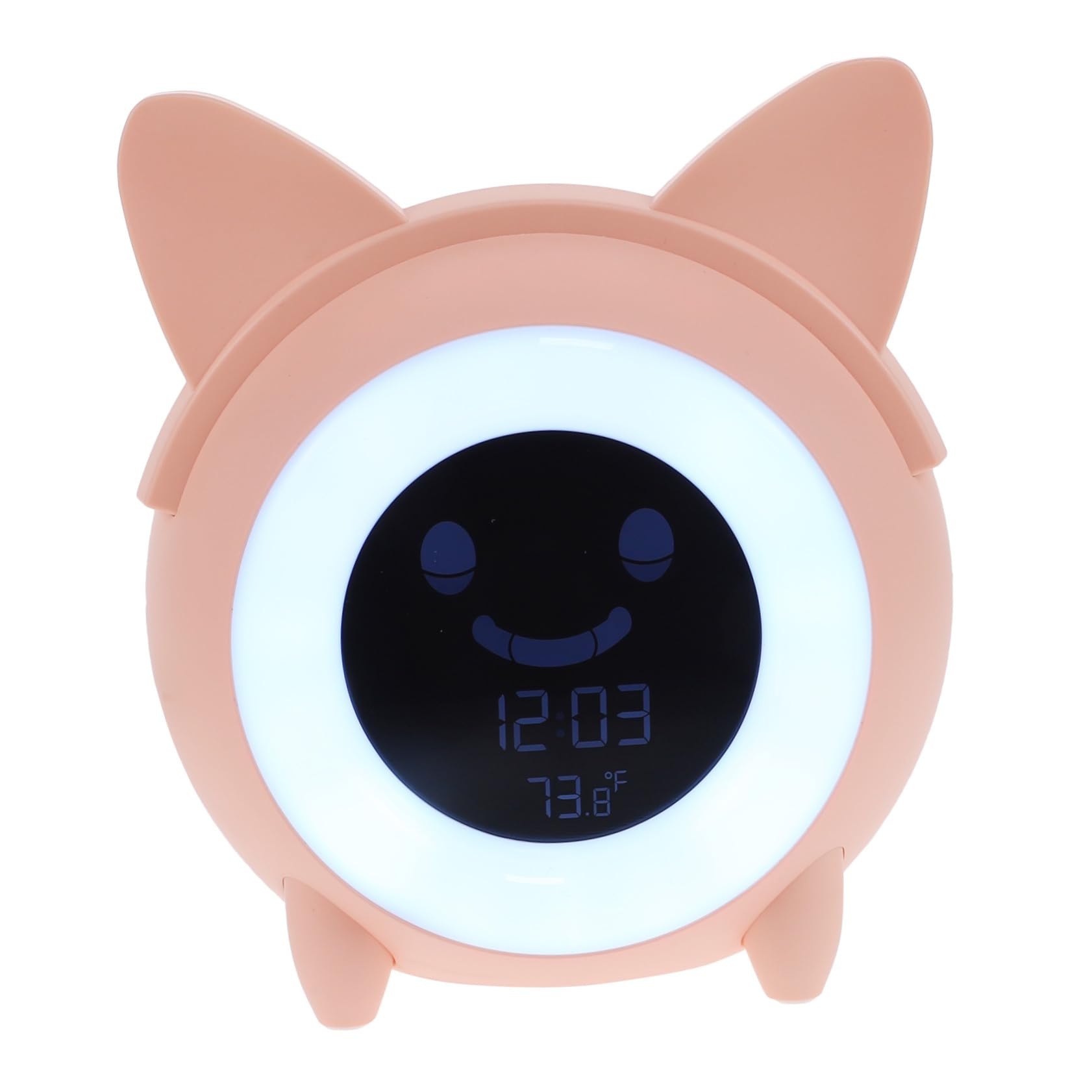 Réveil numérique avec lampe de réveil Mikikit rose pour chambre fille et garçon