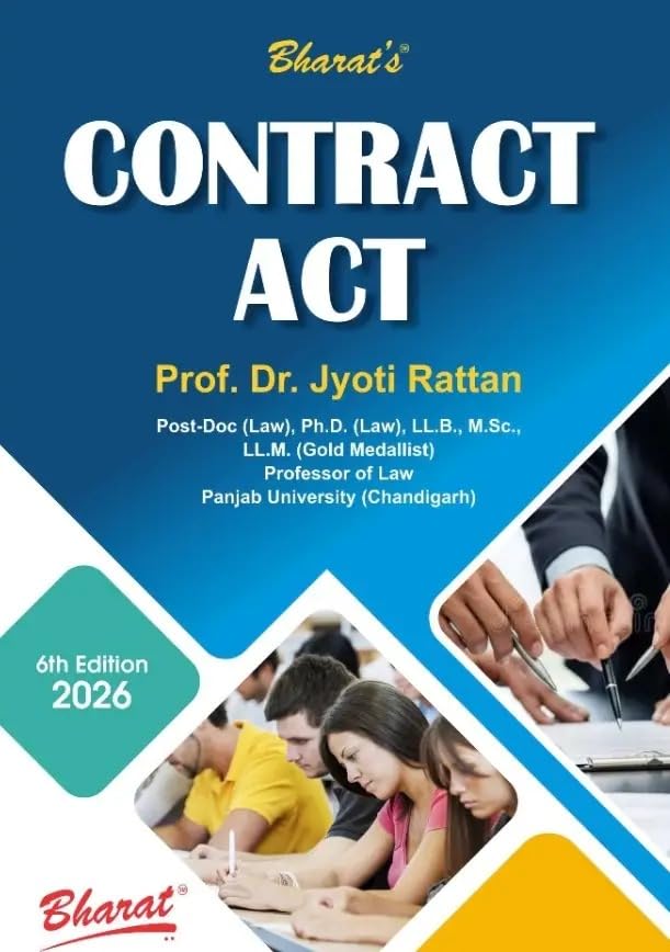 Bharat’s Contract Act (6th Edition 2026) — Prof. Dr. Jyoti Rattan | Indian Contract Law Textbook for LL.B., B.Com & Law Students