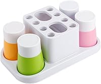 Vista 5 de Toothbrush Holder and Large Organizer Stand for Bathroom