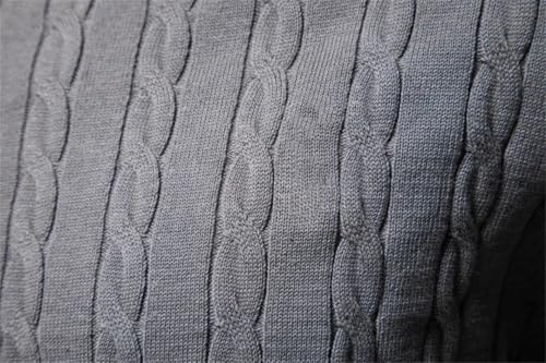 Men's Embroidery Cotton Sweaters Round Neck Classic Twist Patterned Pullover Knitted Sweater3