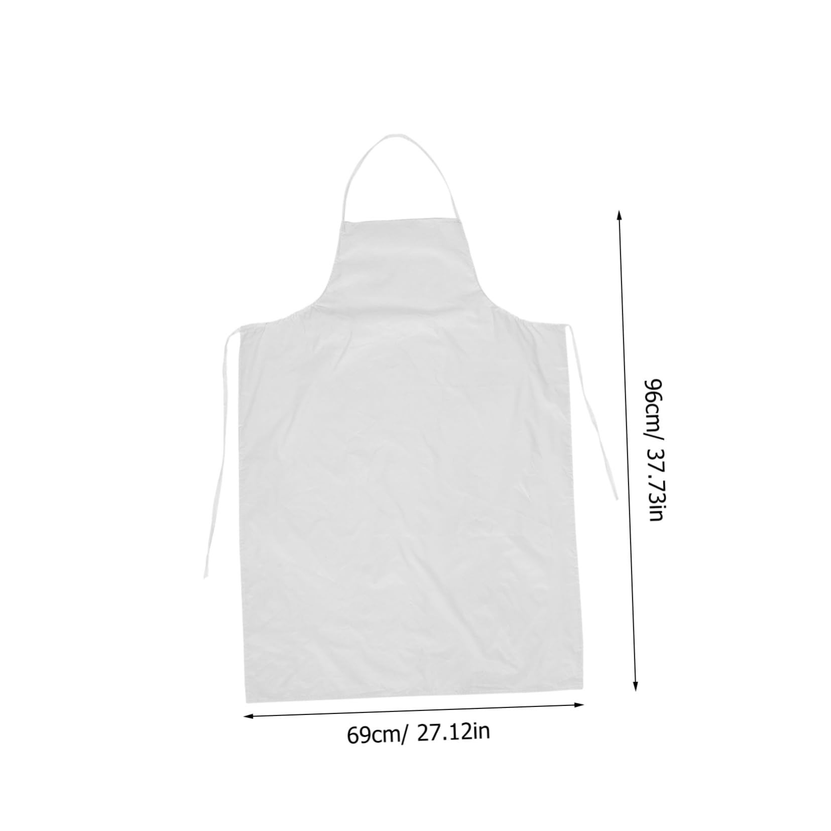 KICHOUSE Waterproof Kitchen Apron Lab Apron Chemistry Dishwasher Apron Cooking Clothes Protector Aprons Waterproof Apron for Dish Washing White Polyester Taffeta Waterproof Coated Fabric