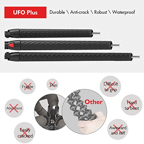 Fotopro Flexible Phone Tripod, Camera Tripod With Dual 1/4" Screw & Bluetooth Remote Control & Smartphone Mount For Iphone, Dslr, Samsung, Huawei #TOP4