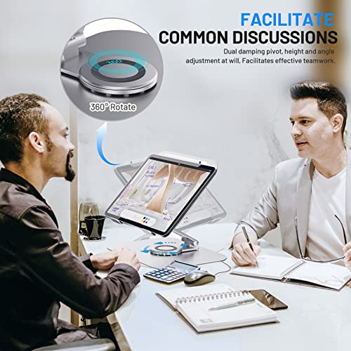 Sanmoon Laptop Stand — 360° Swivel & Adjustable Laptop Stand For Desk, Ergonomic Laptop Riser For Collaborative Work, Foldable & Portable Computer Stand For All Macbook/Laptops Up To 15.6 Inches. #TOP3